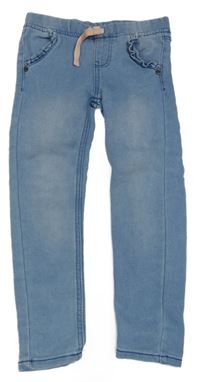 Světlemodré teplákové rifle se srdíčky Kiki&Koko