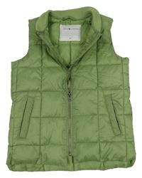 Zelená šusťáková zateplená vesta 