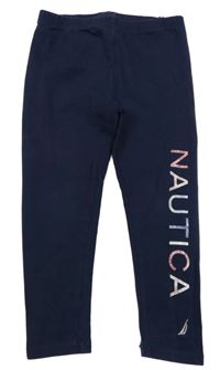 Černé legíny s nápisem Nautica