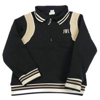 Černo-béžová mikina s logem River Island