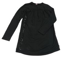 Černé teplákové šaty s flitry Y.F.K.