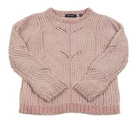 Růžový žinylkový svetr Blue Seven