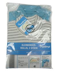 Nové - 2set - 2x rolák - modrý + šedo-bílý pruhovaný Impidimpi