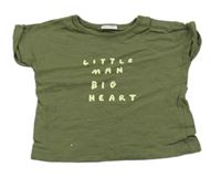 Khaki tričko s nápisem Next