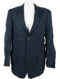 Pánské tmavomodré lněné sako St. Bernard 