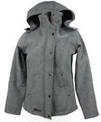 Dámská šedá softshellová funkční bunda s kapucí GeoNorway 