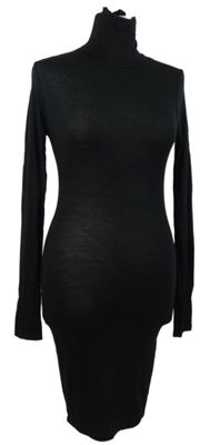 Dámské černé šaty s rolákem Boohoo 