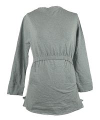 Dámská šedá mikinová těhotenská tunika s kapsou Boob 