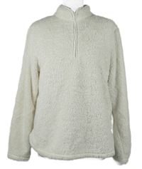 Dámská bílá chlupatá mikina H&M