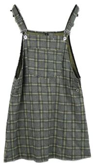 Dámské černo-žluto-bílé kostkované laclové šaty H&M