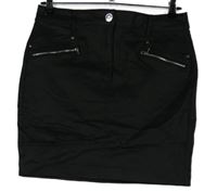 Dámská černá koženková sukně Denim 