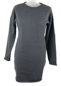Dámské šedé svetrové šaty 