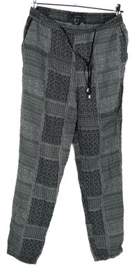 Dámské černo-bílé vzorované volné kalhoty Atmosphere