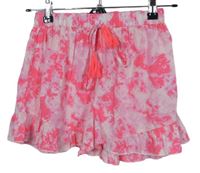 Dámské růžové vzorované sukňové kraťasy New Look 