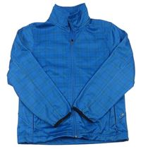 Modrá kostkovaná softshellová bunda McKínley