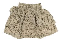 Béžová šifonová sukně s flíčky H&M