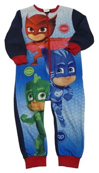 Modrý fleecový overal s PJ mask 