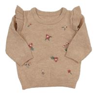 Světlerůžový svetr s kytičkami George