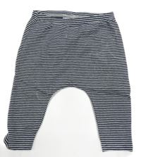 Tmavomodro-bílé pruhované baggy legíny Next
