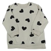 Bílá mikina se srdíčky F&F