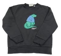 Antracitová mikina s krokodýlem Tom Tailor