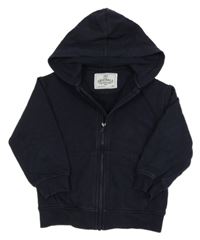 Tmavomodrá propínací mikina s kapucí M&S