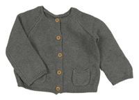 Šedý propínací svetr Matalan