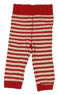Červevo-bílé pruhované spodní kalhoty