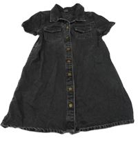 Černé riflové propínací šaty Next