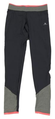 Tmavošedo-růžové sportovní legíny Domyos