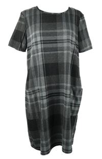 Dámské šedo-černé kostkované šaty Peacocks