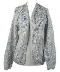 Dámský šedý pletený vlněný svetrový cardigan Sisters Point