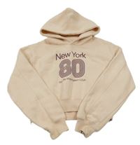 Růžová crop mikina s číslem a kapucí Zara