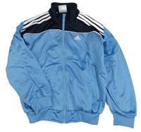 Tmavo-světlemodrá sportovní propínací mikina Adidas