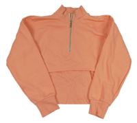 Lososová crop mikina se stojáčkem zn. River Island