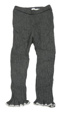 Tmavošedé žebrované kamaše H&M