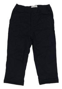 Tmavomodré plátěné chino kalhoty Primark