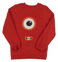 Červená mikina s potiskem Tu