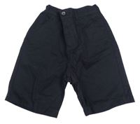 Tmavomodré plátěné kraťasy F&F