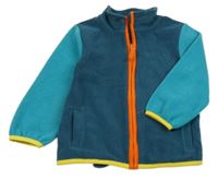 Tmavomodro-modrá fleecová propínací mikina George