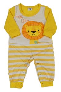 Bílo-žlutý overal s lvíčkem