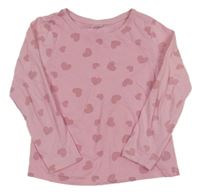 Světlerůžové triko se srdíčky