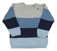 Modro-šedý pruhovaný svetr H&M