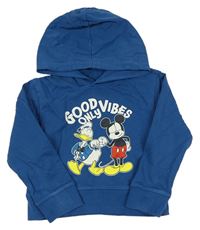 Modrá mikina s Mickeym a kapucí zn. Disney