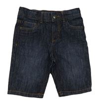 Tmavomodré riflové straight kraťasy Denim