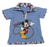 Modré tričko s Mickeym a všitou košilí Disney