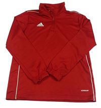 Červená funkční sportovní mikina Adidas