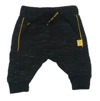 Černé melírované cuff tepláky Primark 