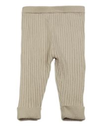 Béžové žebrované pletené kalhoty Nutmeg