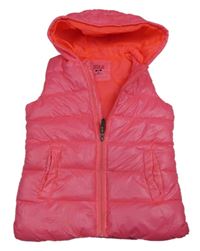 Neonově růžová šusťáková prošívaná zateplená vesta Matalan
